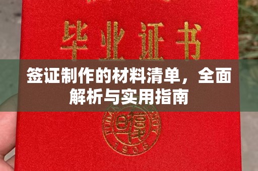 桂阳签证制作的材料清单，全面解析与实用指南